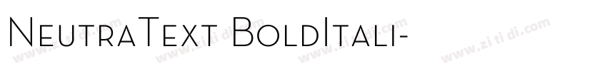 NeutraText BoldItali字体转换